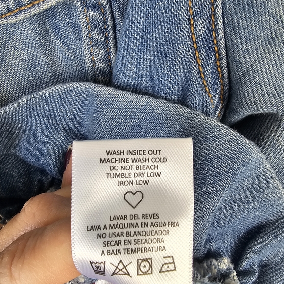 Cello Ruffle Trim Semi-Cropped Jean Jacket - Picture 5 of 6